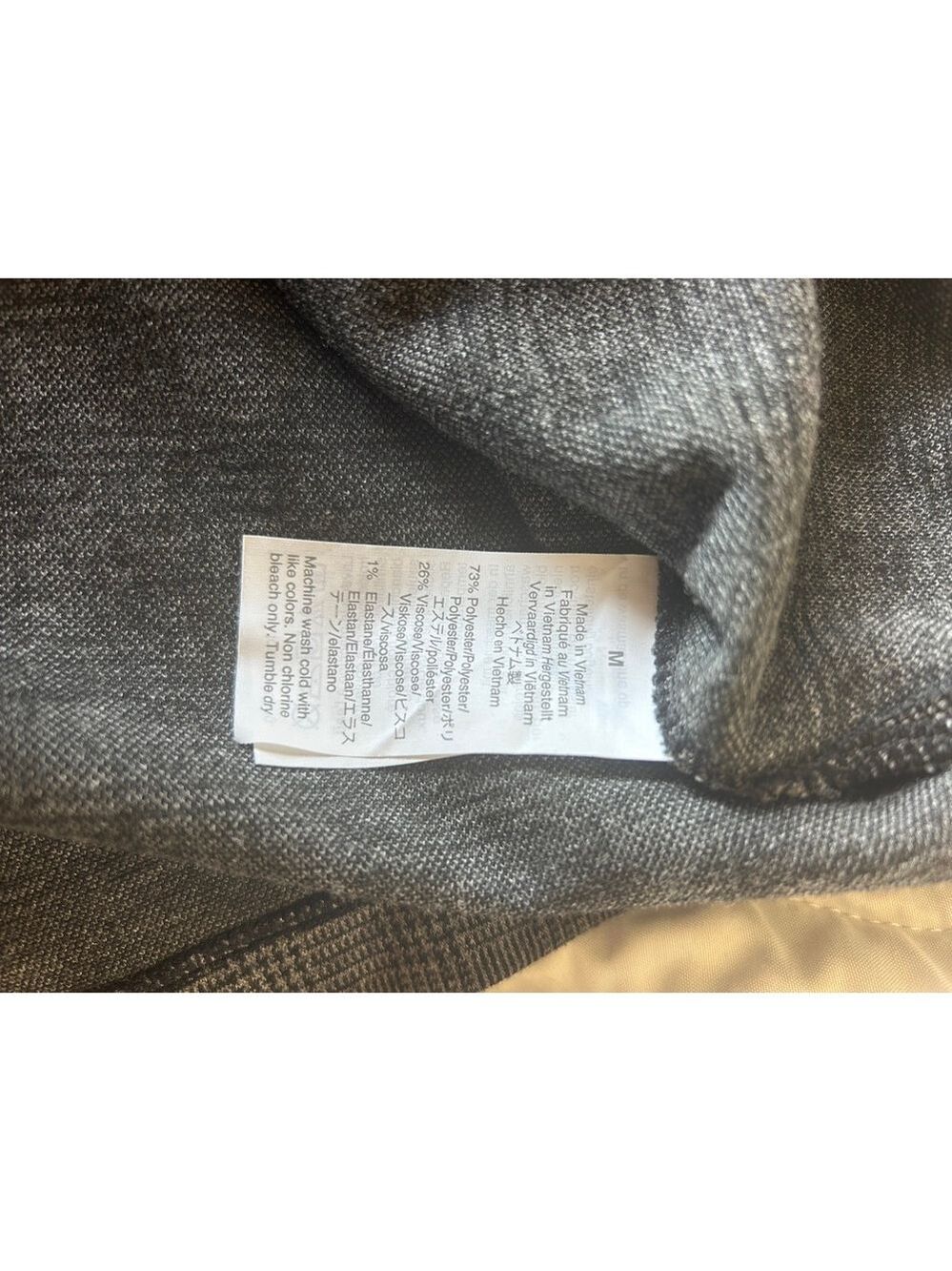 Women's Madewell Mockneck Sweatshirt M Gray Black Houndstooth - Picture 6 of 8